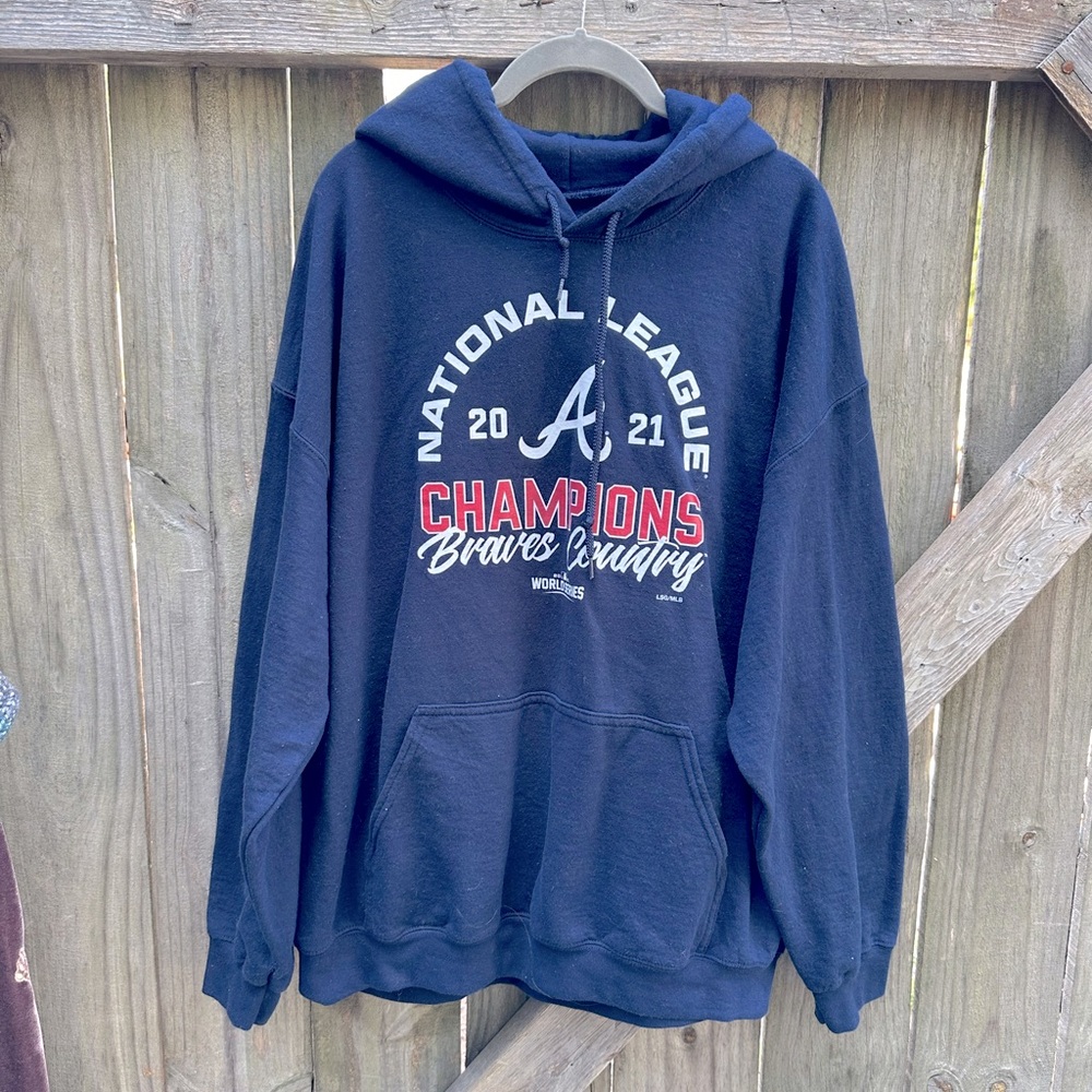 Atlanta Braves 2021 National League Championship MLB Navy Blue Hoodie